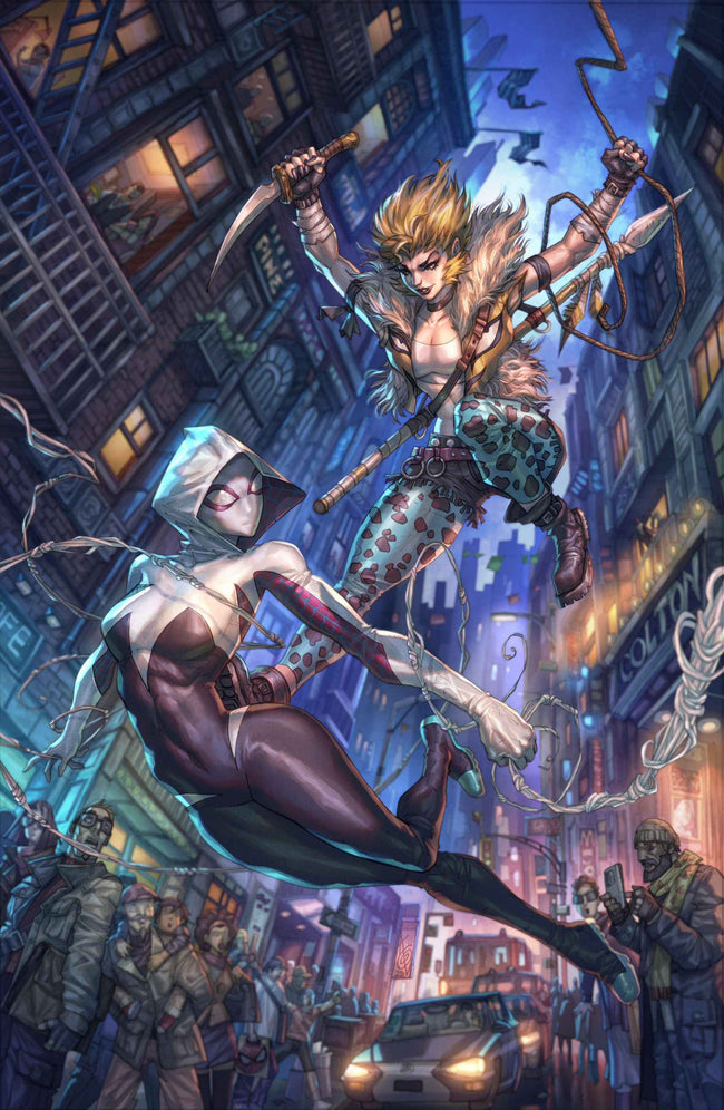 SPIDER-GWEN: SHADOW CLONES #3 (ALAN QUAH EXCLUSIVE VIRGIN VARIANT)(2023) COMIC BOOK Hover Image