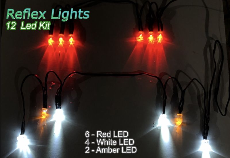 Lights White (12 LED) 6 Red, 4 White, 2 Amber