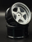NIZ 5-Star Multipiece Style 1-10 White Rims, 6mm Offset
