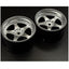 NIZ 5-Star Multipiece Style 1-10 Silver Rims, 6mm Offset