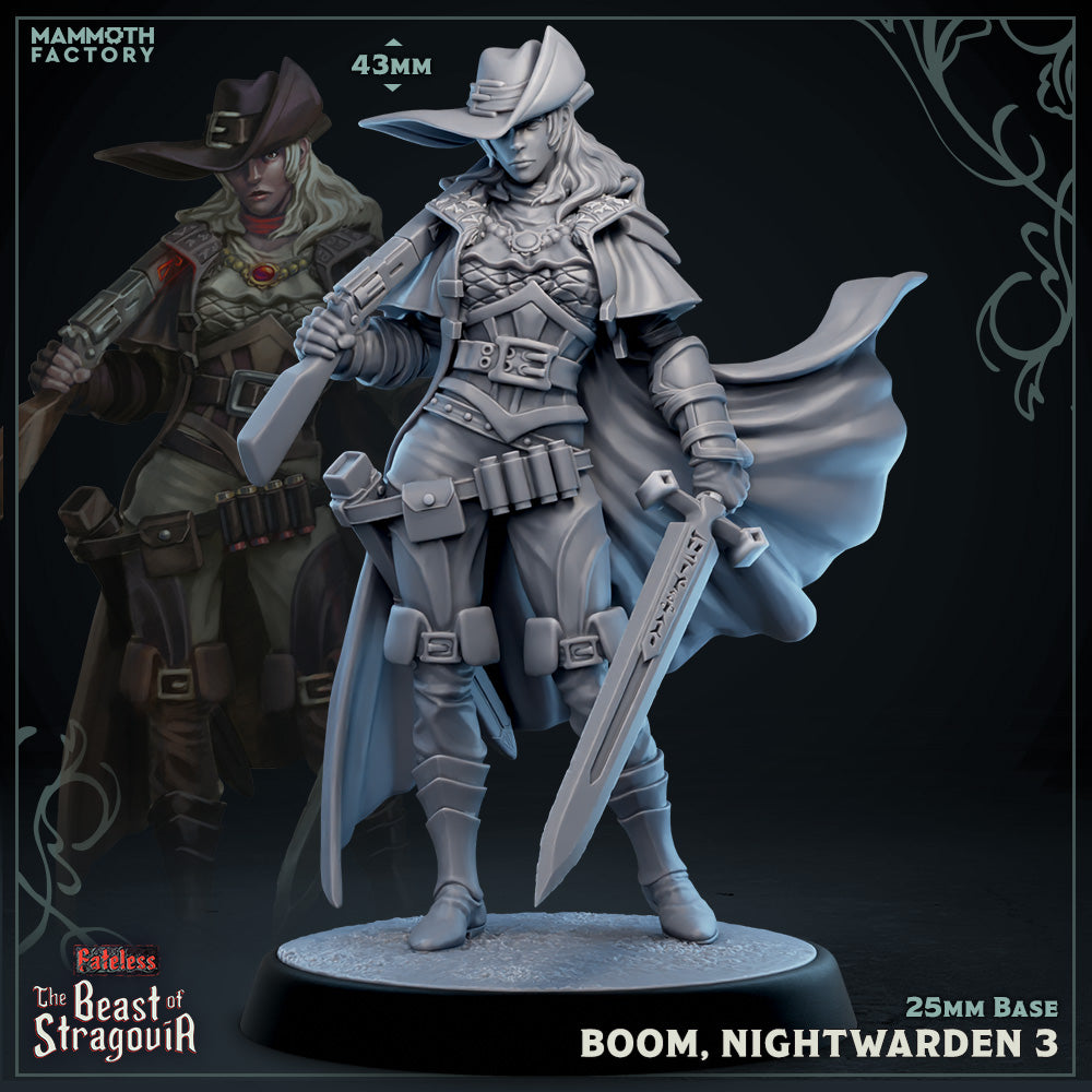 Stragovian Nightwarden: Sculpt 3 (Female Human Gunslinger) Main image