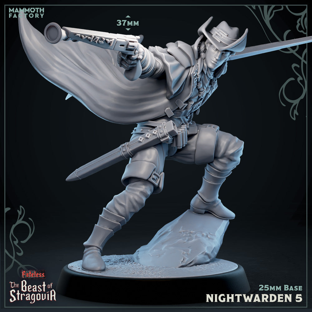Stragovian Nightwarden: Sculpt 5 (Male Human Gunslinger) Main image