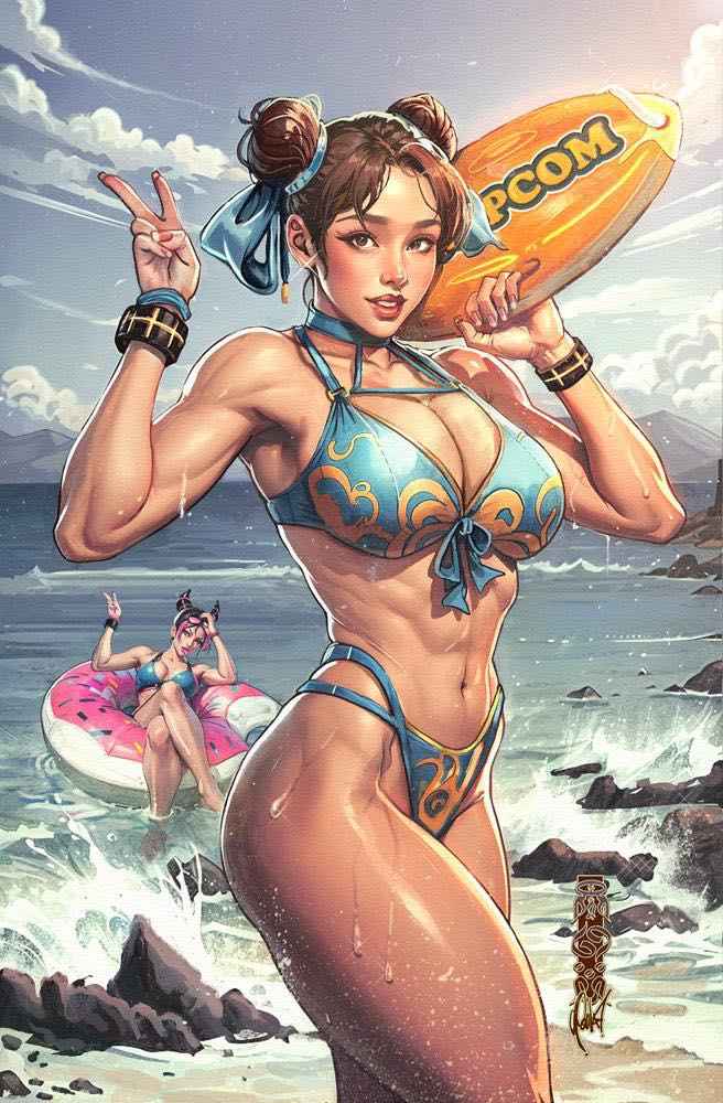 STREET FIGHTER 2024 SWIMSUIT ISSUE #1 (CEDRIC POULAT EXCLUSIVE VIRGIN VARIANT A)(2024) COMIC BOOK Main image