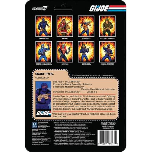 Super7 G.I. Joe 3 3/4-Inch ReAction Figure - Select Figure(s) - Collectors World Toys