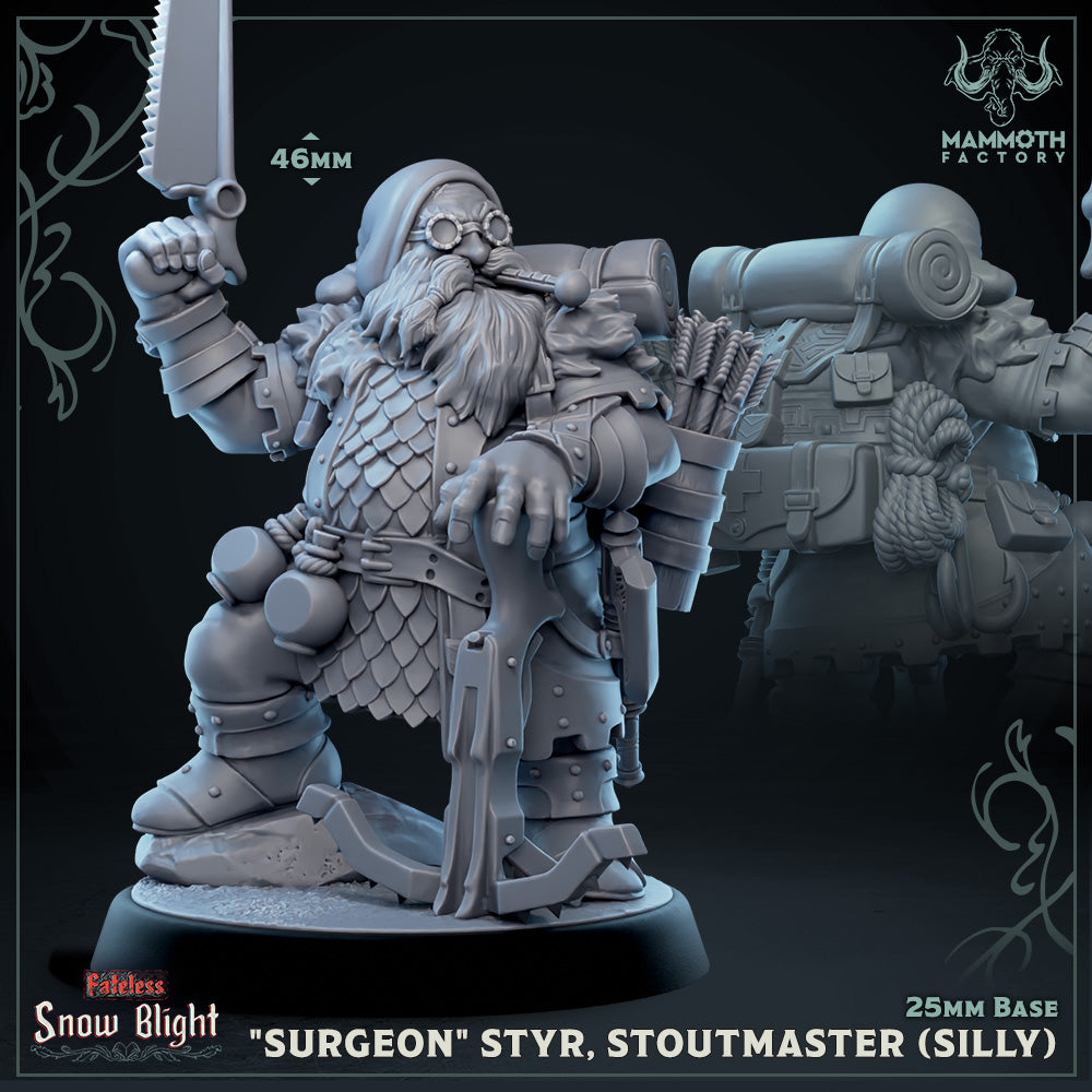 "Surgeon" Styr, Stoutmaster (Male Dwarf Fighter) -