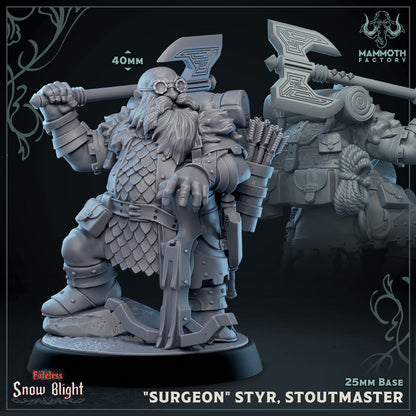 "Surgeon" Styr, Stoutmaster (Male Dwarf Fighter)