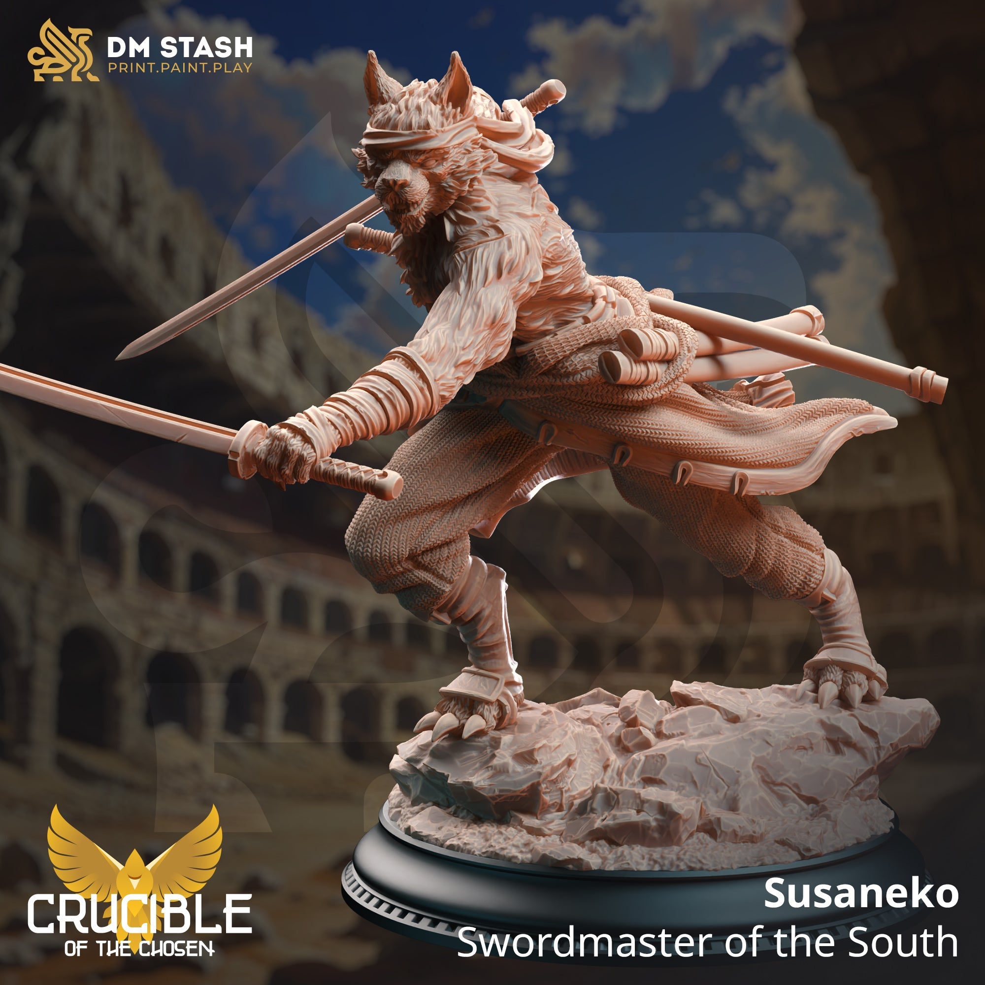 Susaneko, Swordmaster of the South (Male Tabaxi Ronin) Main image