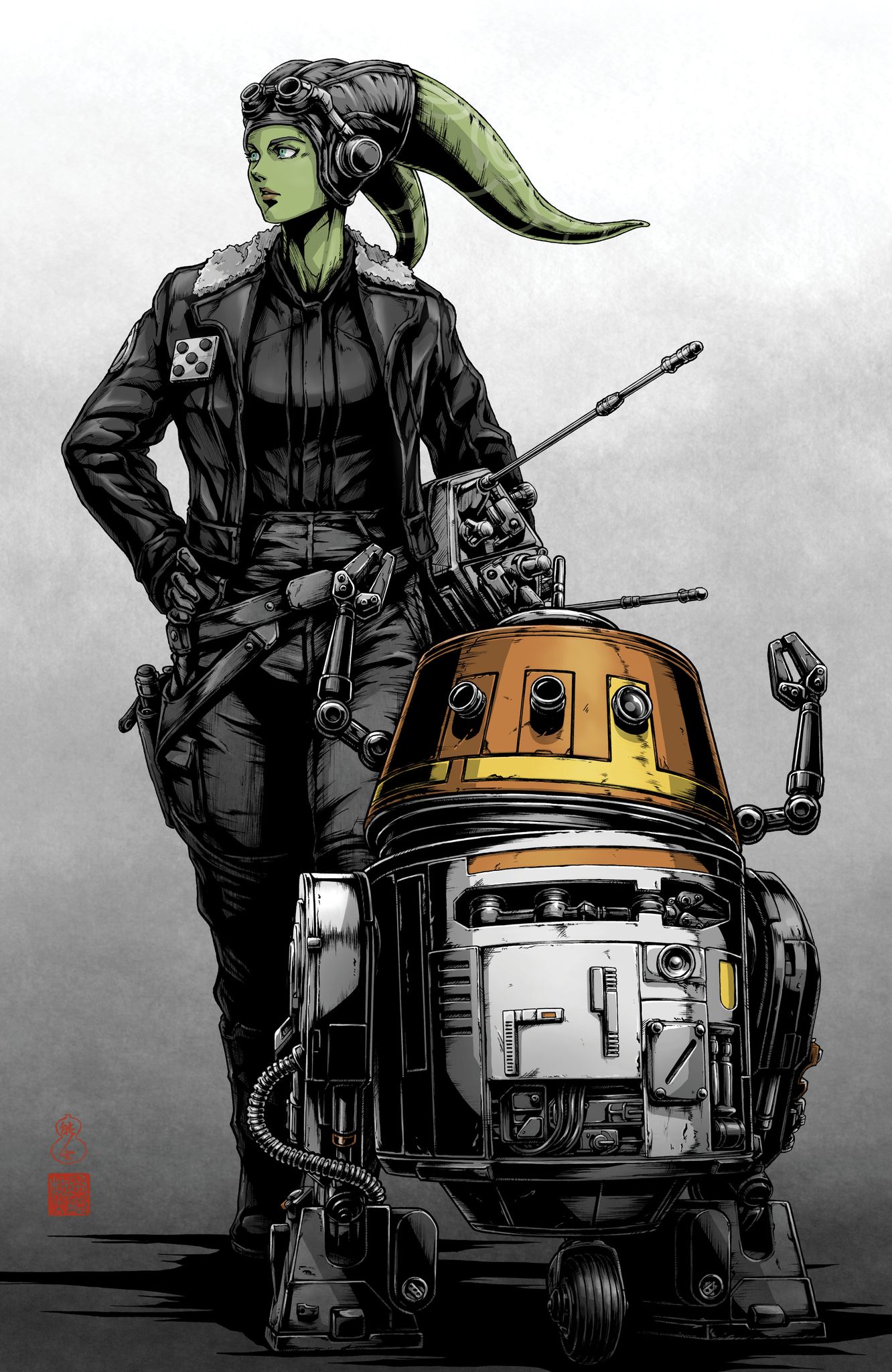 STAR WARS: AHSOKA #4 (TAKASHI OKAZAKI EXCLUSIVE VIRGIN VARIANT)(PART 4 OF 8 ~ HERA/CHOPPER) Main image