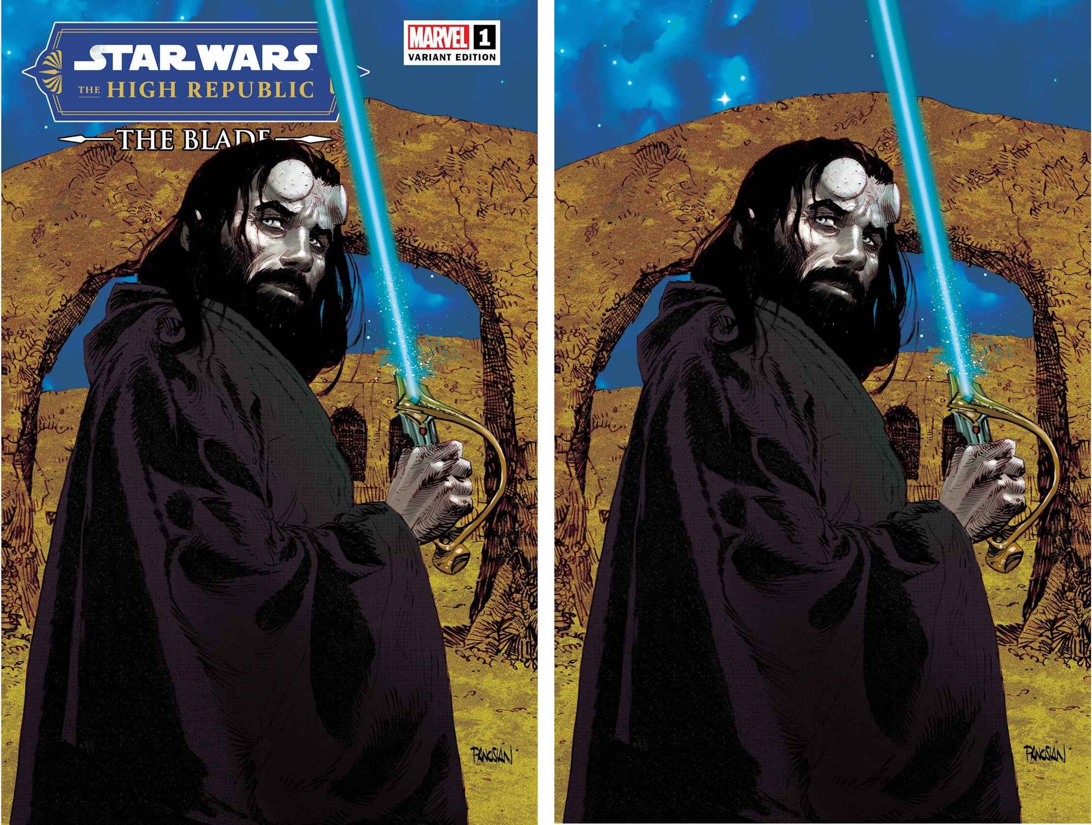 STAR WARS: THE HIGH REPUBLIC ~ THE BLADE #1 (PANOSIAN EXCLUSIVE TRADE/VIRGIN VARIANT SET) ~ Marvel Main image
