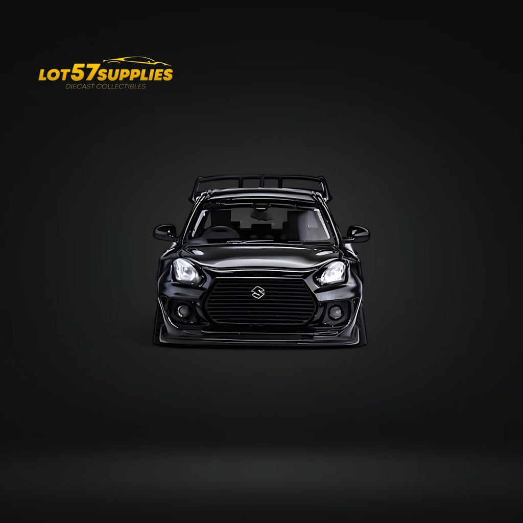 YTM Suzuki Swift 3rd Gen Zephyr Modified Version Rear Engine Concept Black Knight 1:64 - Collectors World Toys