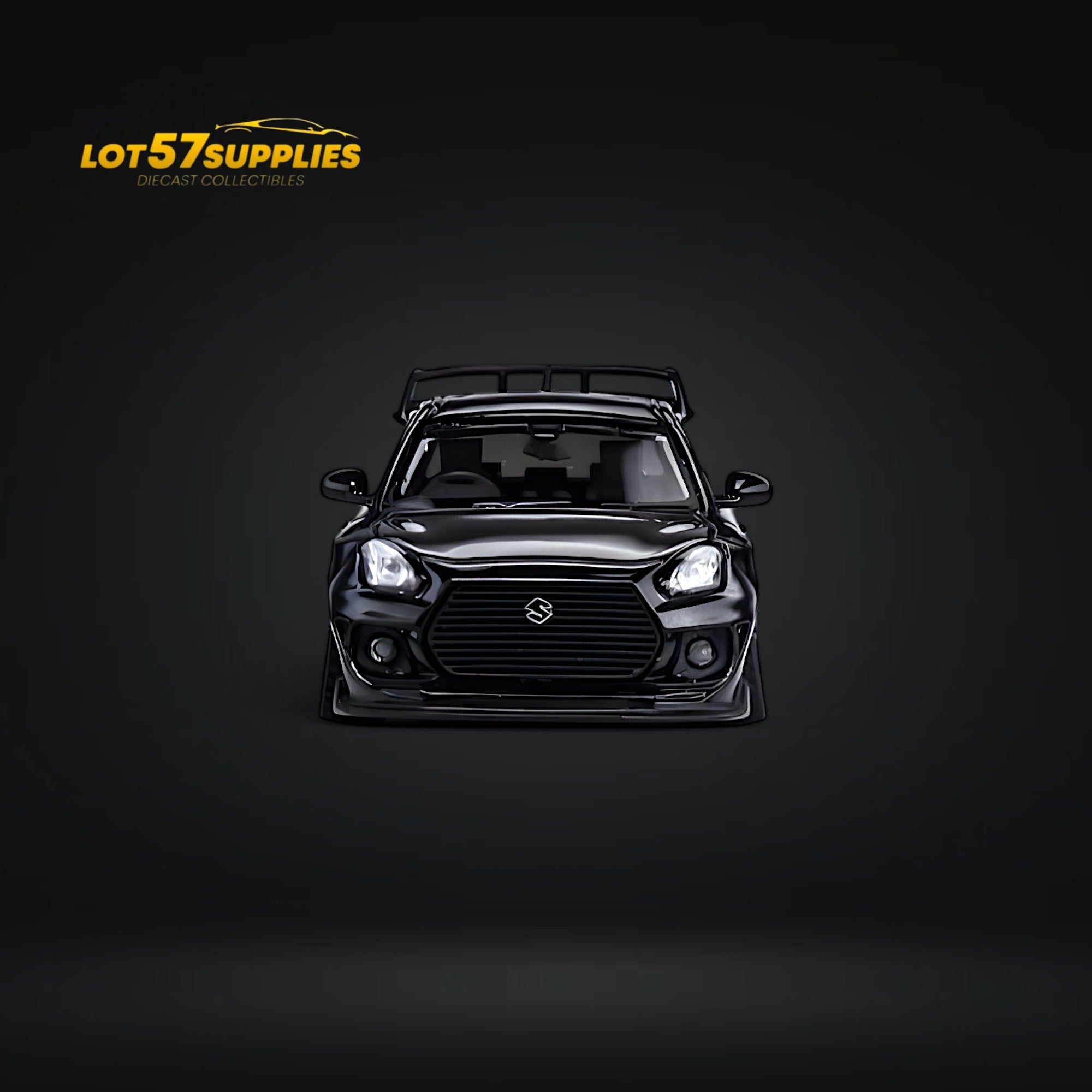 YTM Suzuki Swift 3rd Gen Zephyr Modified Version Rear Engine Concept Black Knight 1:64 - Collectors World Toys