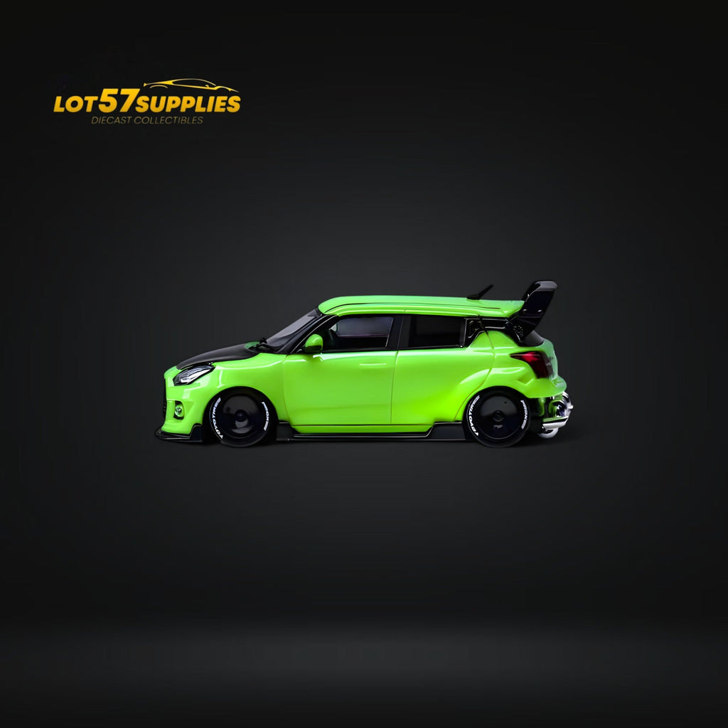 YTM Suzuki Swift 3rd Gen Zephyr Modified Version Rear Engine Concept GREEN 1:64 - Collectors World Toys