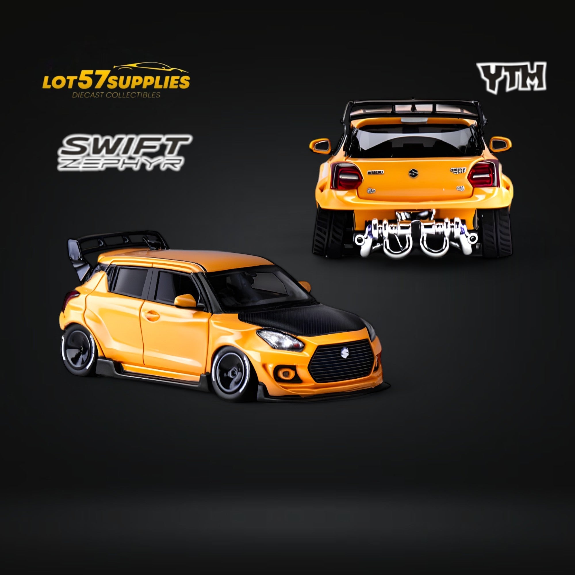 YTM Suzuki Swift 3rd Gen Zephyr Modified Version Rear Engine Concept Orange 1:64 Main image