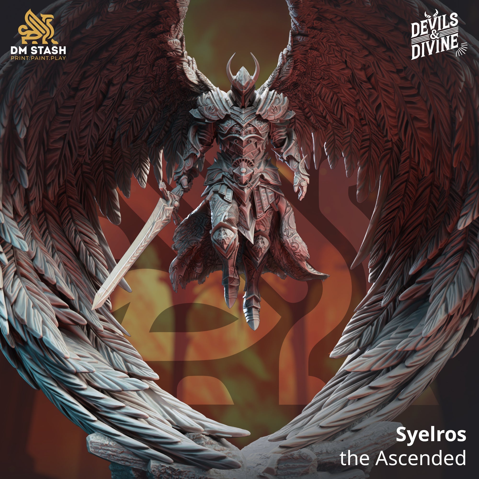 Syelros, the Ascended (Male Angel Paladin) Main image