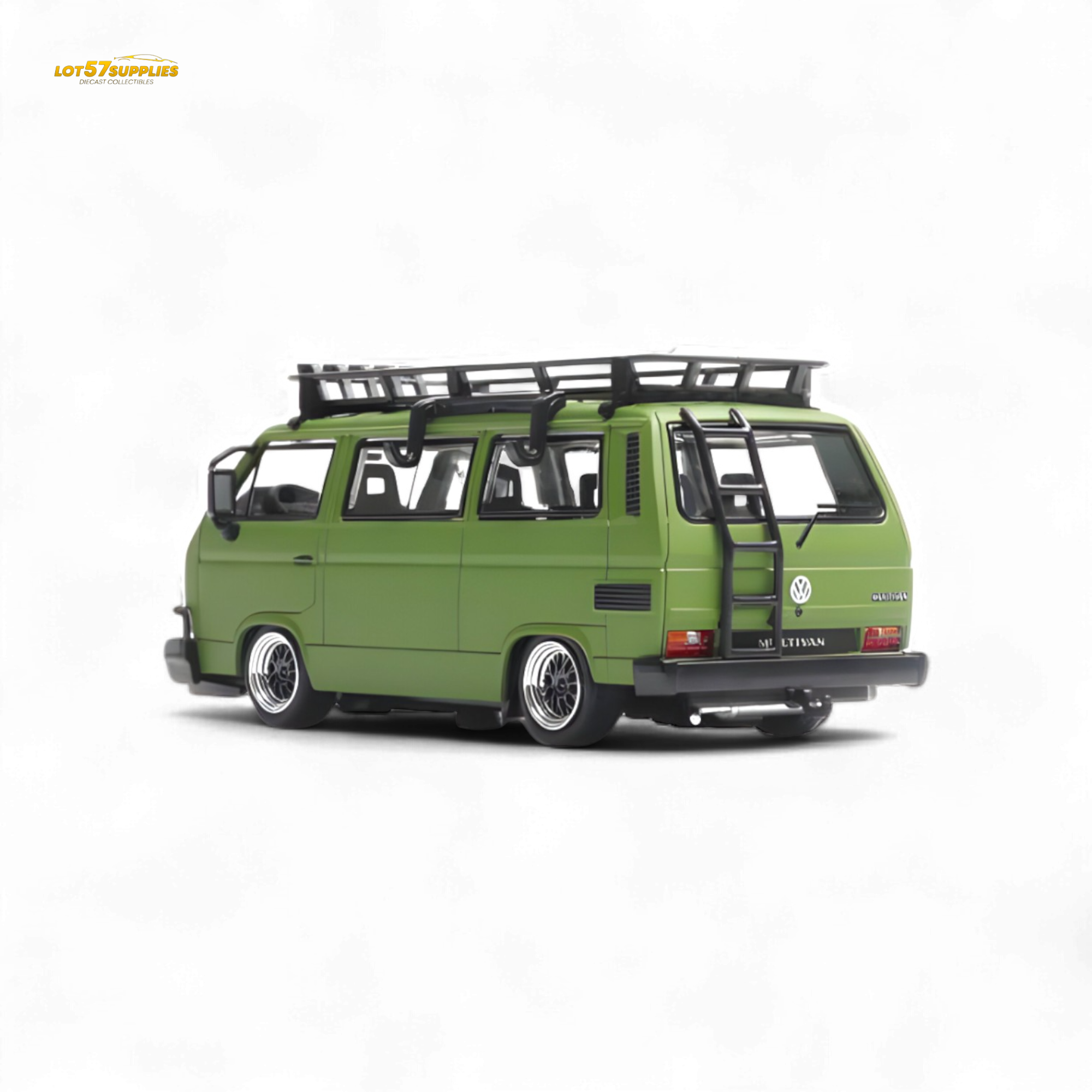 Mortal VW T3 Lowrider Military green - Accessories Included 1:64