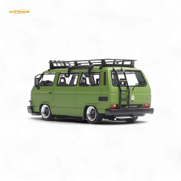 Mortal VW T3 Lowrider Military green - Accessories Included 1:64