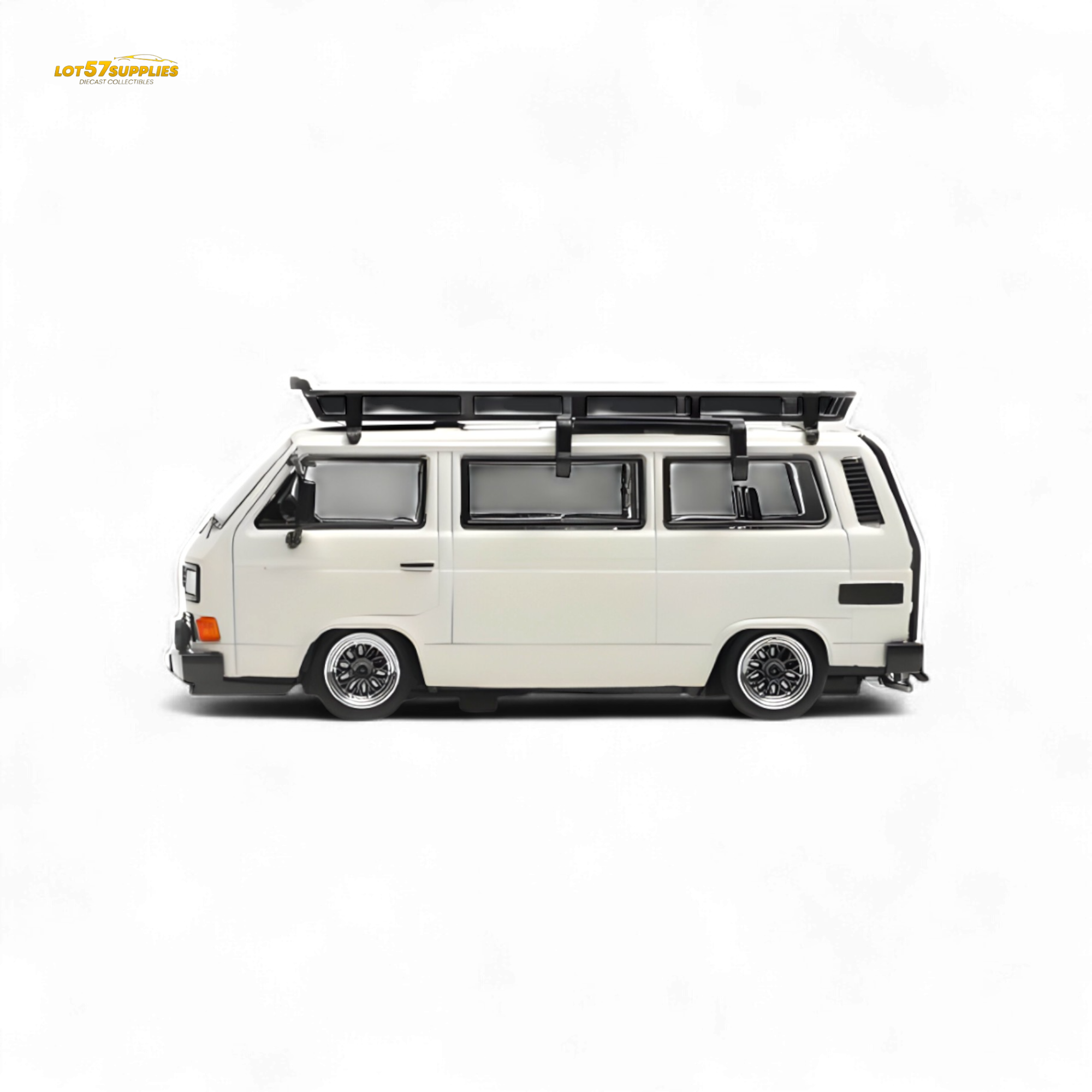 Mortal VW T3 Lowrider White - Accessories Included 1:64