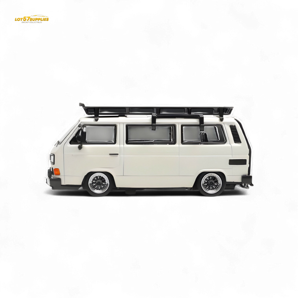 Mortal VW T3 Lowrider White - Accessories Included 1:64