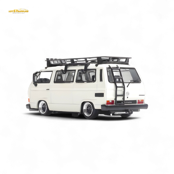Mortal VW T3 Lowrider White - Accessories Included 1:64