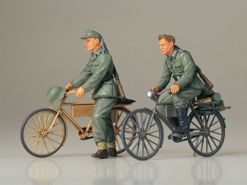 German Soldiers with Bicycles