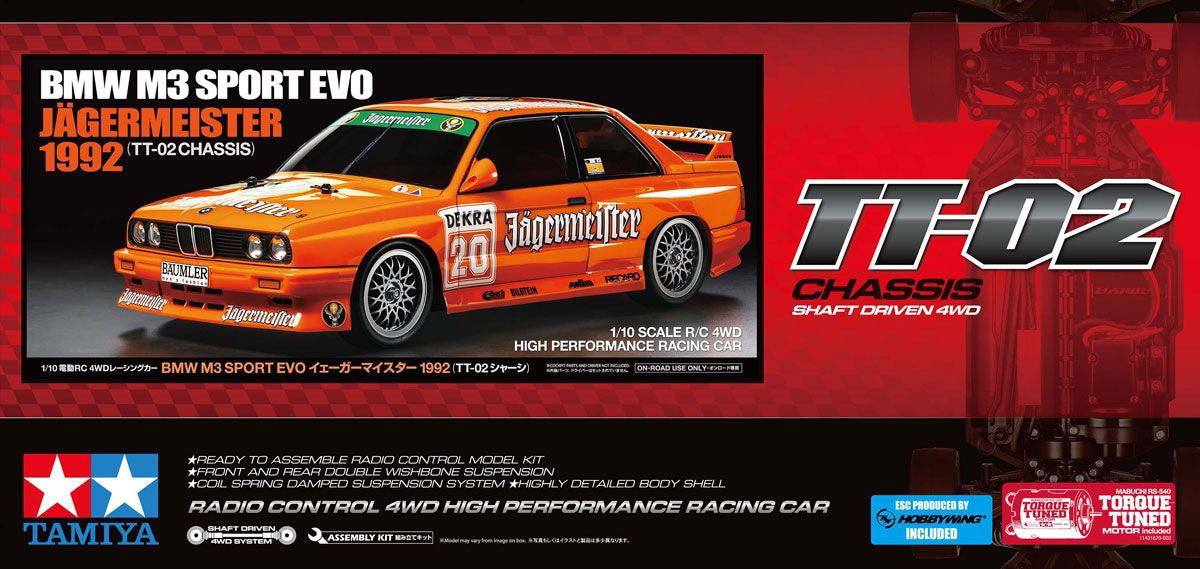 RC BMW M3 Sport EVO 1992, Jagermeister TT02