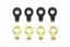 JR Rubber Body Catches, (Black /Yellow)