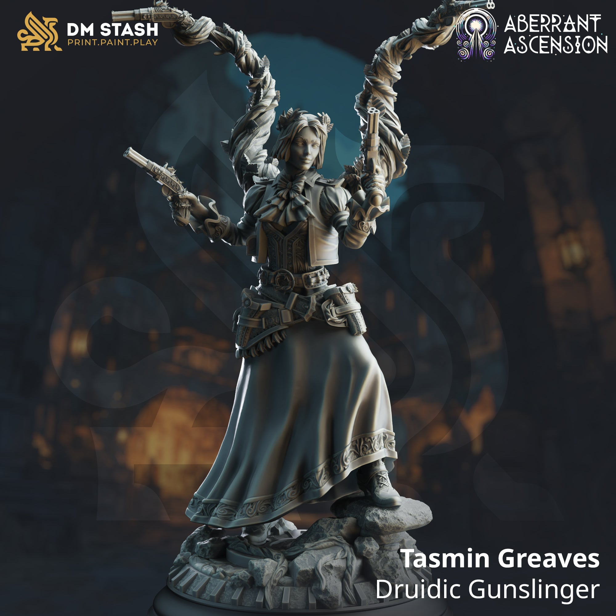 Tasmin Greaves, Druidic Gunslinger (Female Half-Elf Druid) Main image