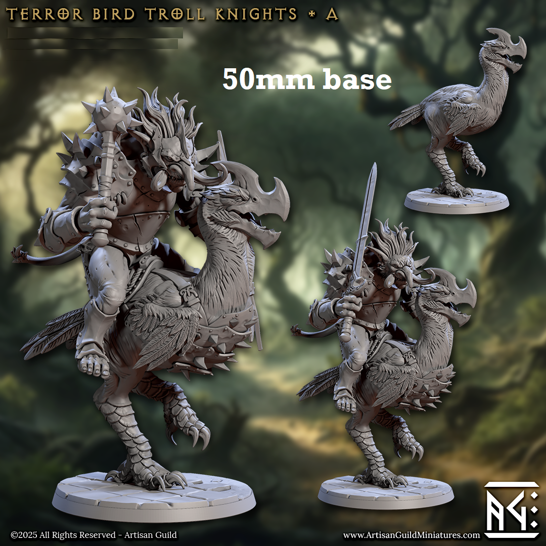 Terror Bird Troll Knight: Sculpt A (Axebeak Cavalry Unit) Main image