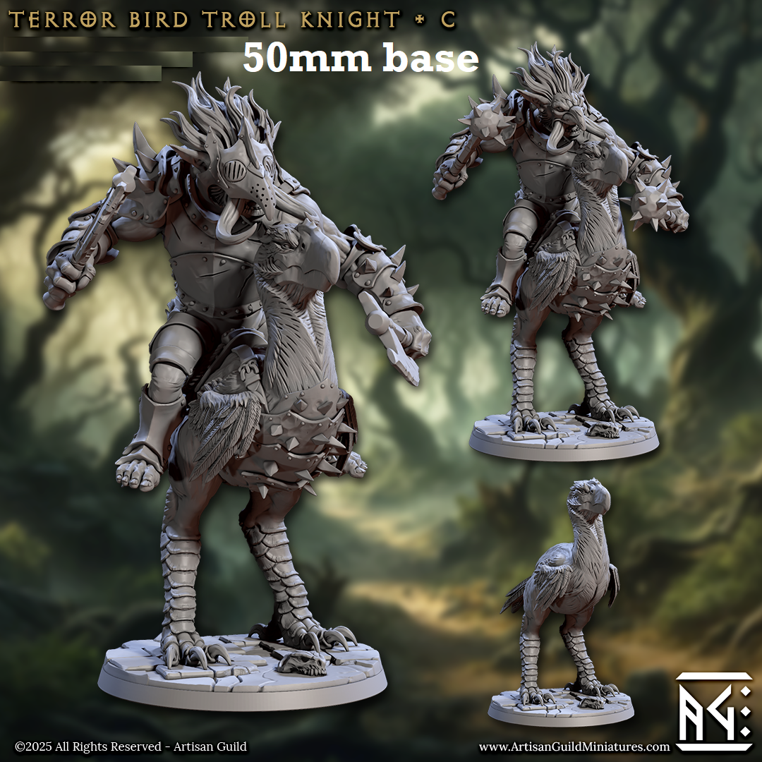 Terror Bird Troll Knight: Sculpt C (Axebeak Cavalry Unit) Main image