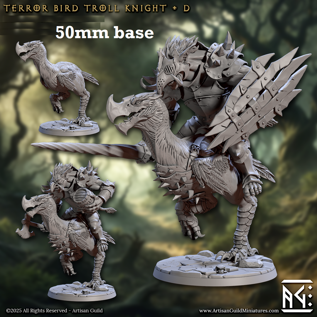 Terror Bird Troll Knight: Sculpt D (Axebeak Cavalry Unit)