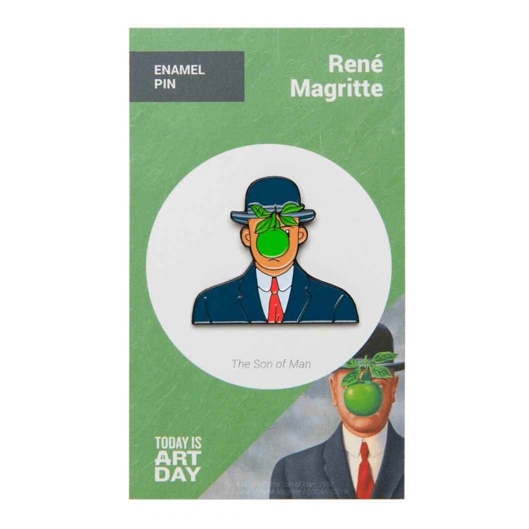 The Son of Man by Magritte Enamel Pin - Today is Art Day Main image
