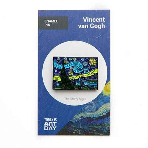 The Starry Night Enamel Pin - Today is Art Day Hover Image