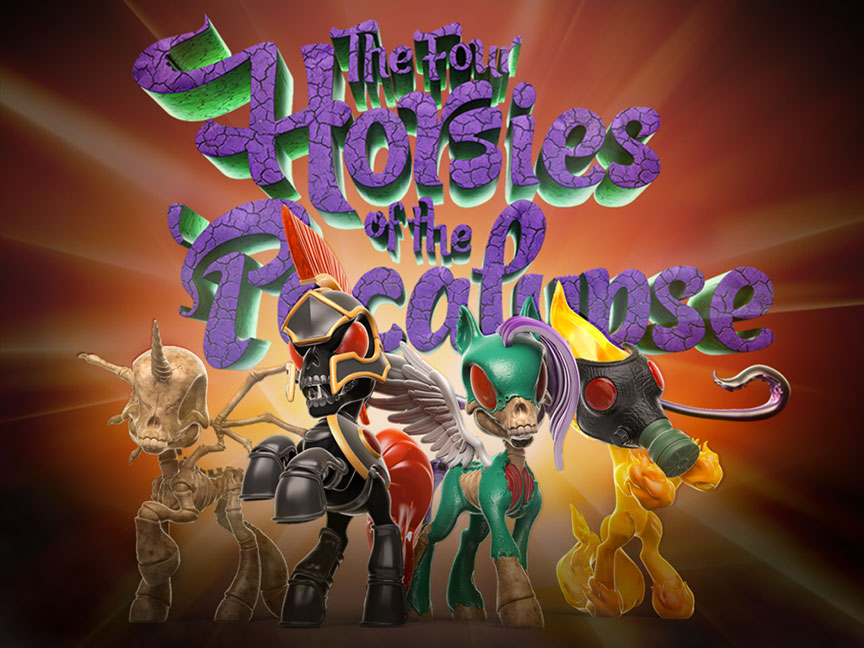 Four Horsies of the Pocalypse POCALYPSE NOW Gift Pack 4-piece set - Collectors World Toys