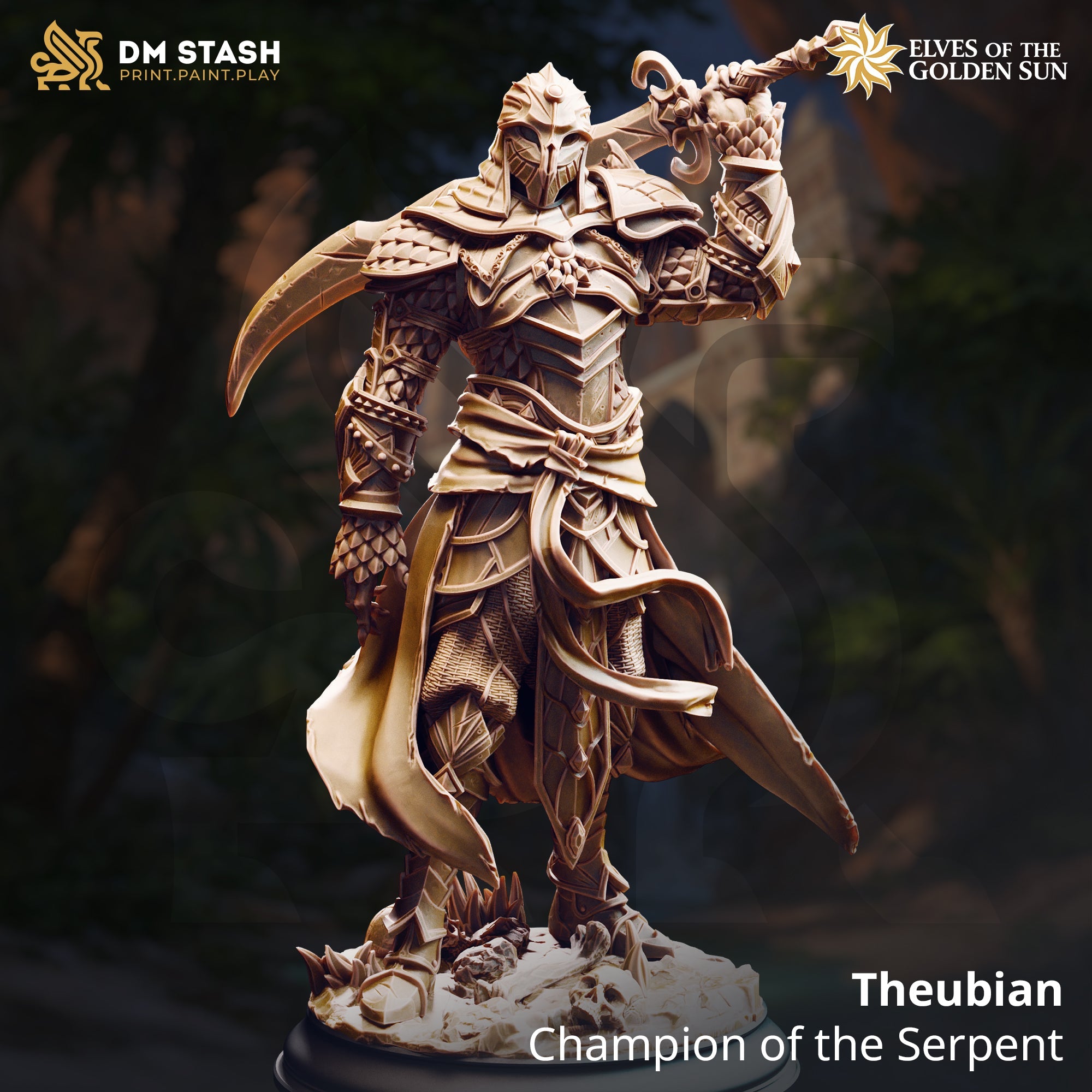 Theubian, Champion of the Serpent (Male Sun Elf Fighter)