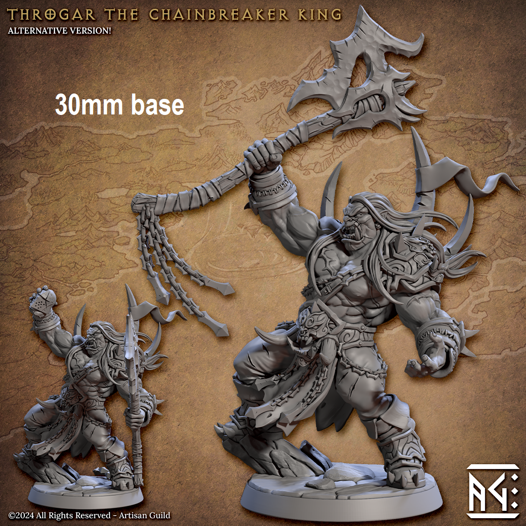 Throgar, the Chainbreaker King (Male Orc Barbarian Hero) Main image