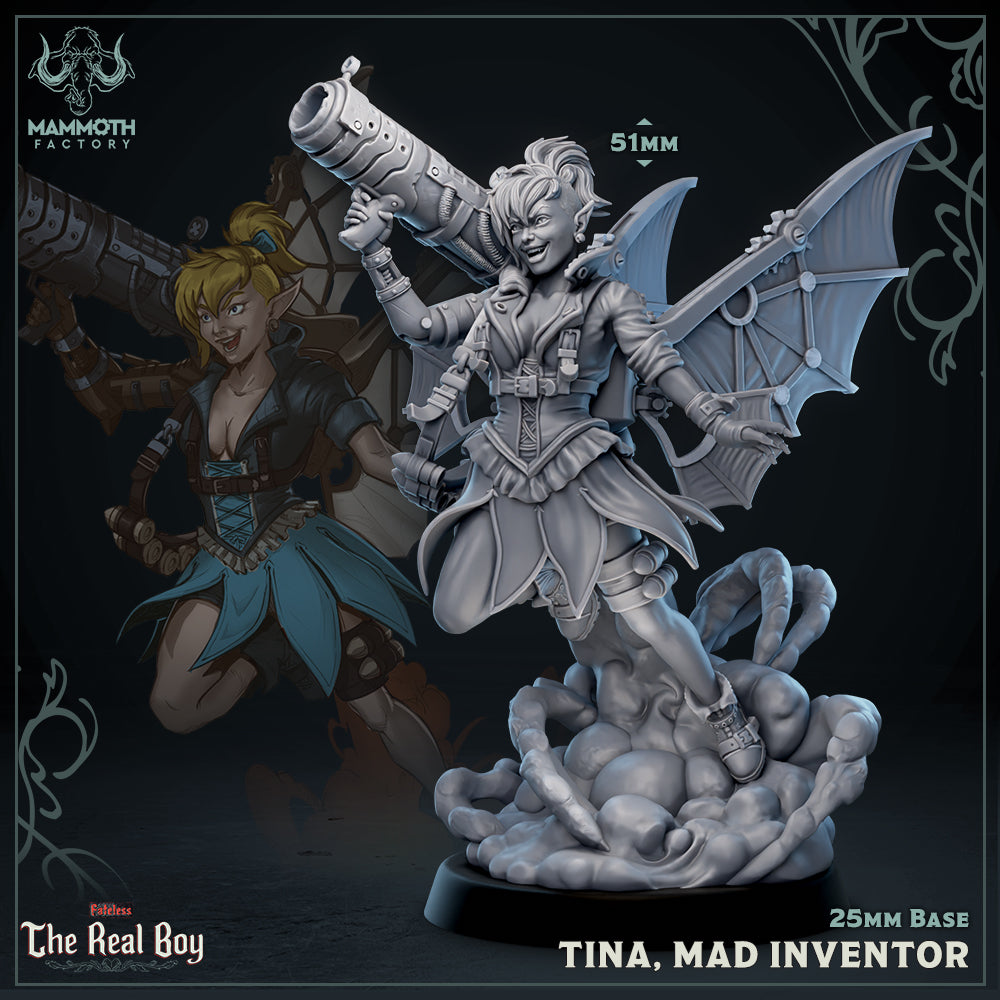 Tina, Mad Inventor (Female Fairy Artificer) -