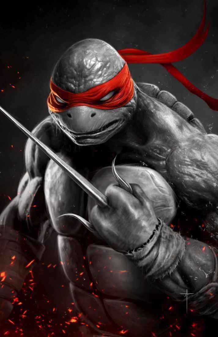 TEENAGE MUTANT NINJA TURTLES #1 (JAY FERGUSON EXCLUSIVE COLOR SPLASH VIRGIN VARIANT B) ~ IDW TMNT Main image