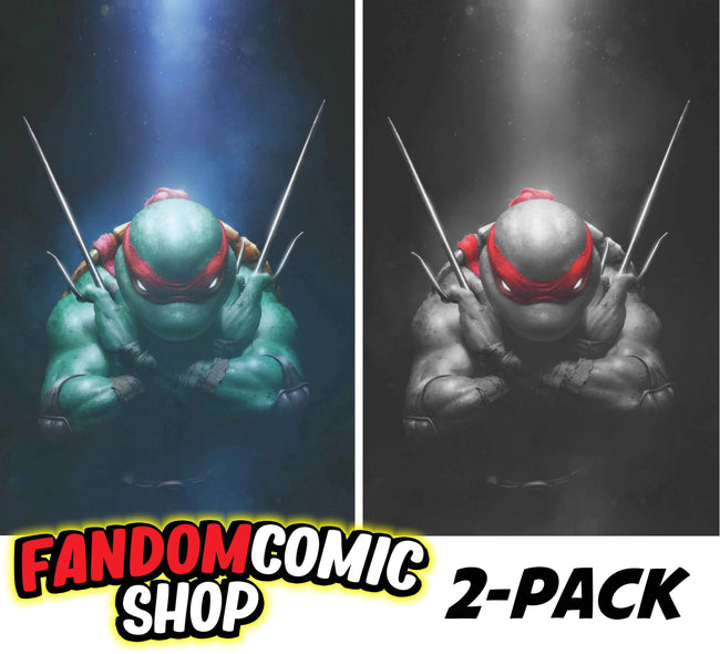 TEENAGE MUTANT NINJA TURTLES #1 (RAHZZAH EXCLUSIVE VIRGIN VARIANT A & B SET) ~ IDW TMNT Hover Image