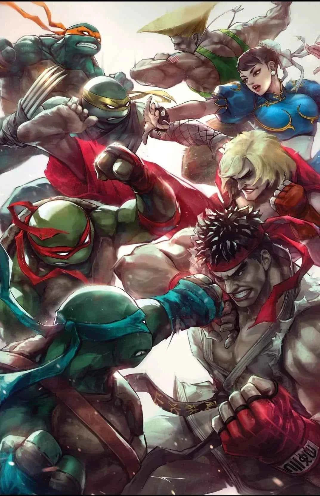 TMNT vs. STREET FIGHTER #1 (IVAN TAO EXCLUSIVE VIRGIN VARIANT COVER) Main image