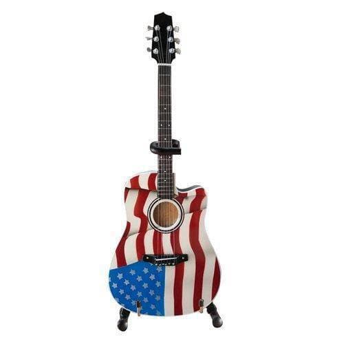 Toby Keith Signature USA Flag Acoustic Miniature Guitar Replica - Collectors World Toys Hover Image