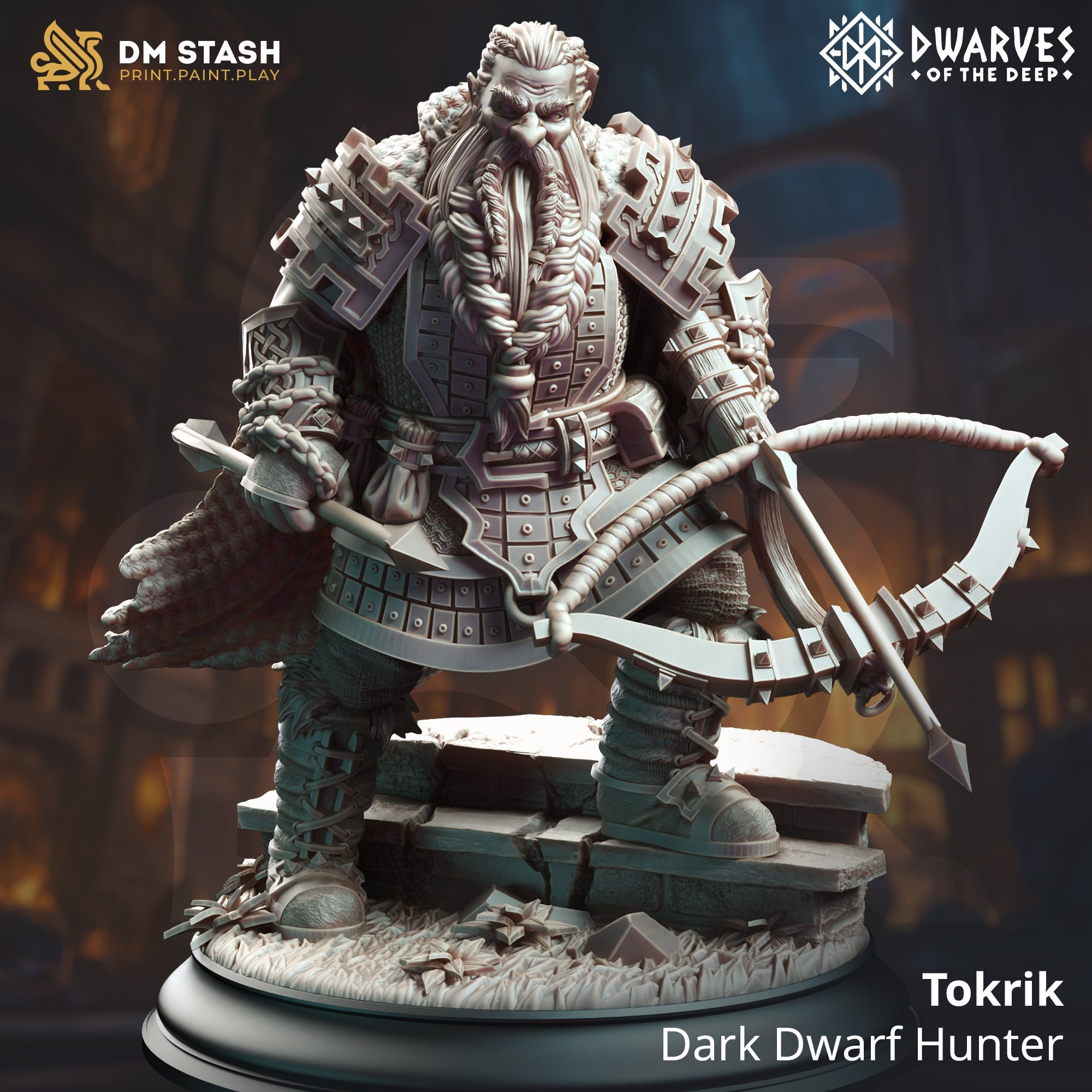 Tokrik, Dark Dwarf Hunter (Male Dwarf Ranger)