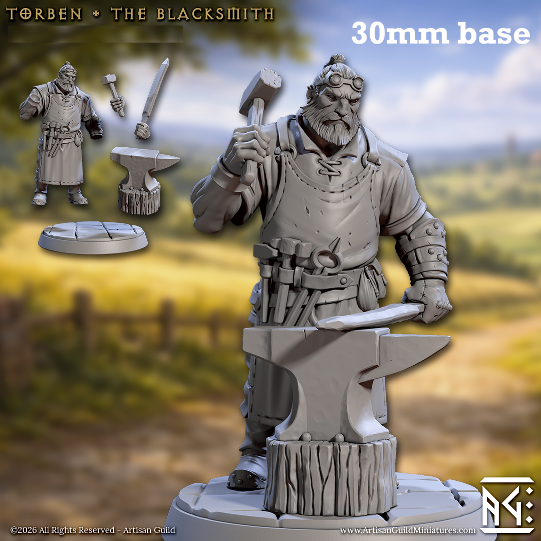 Torben the Blacksmith (Male Human Villager)