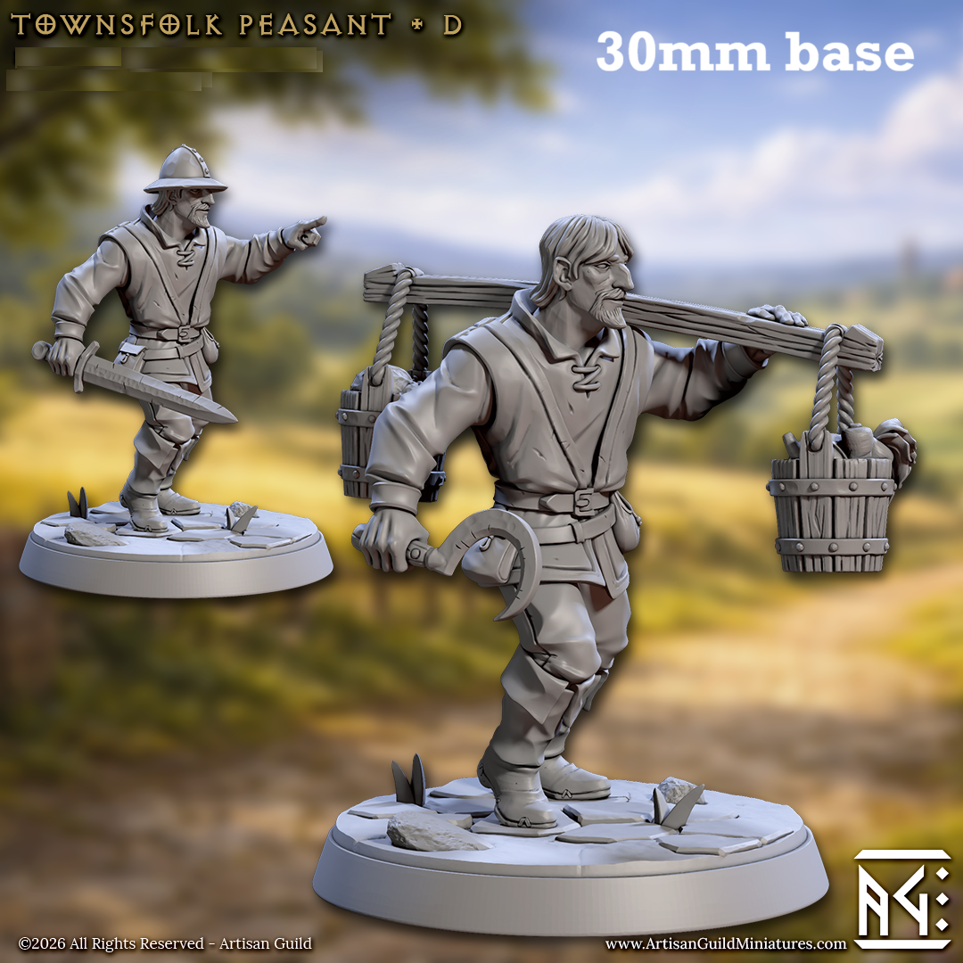 Townsfolk Peasant: Sculpt D (Male Human Villager) Main image