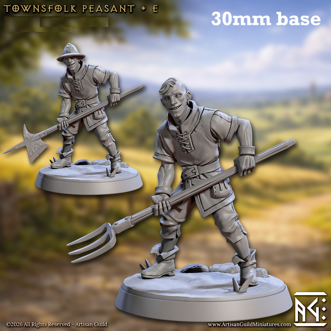 Townsfolk Peasant: Sculpt E (Male Human Villager) Main image
