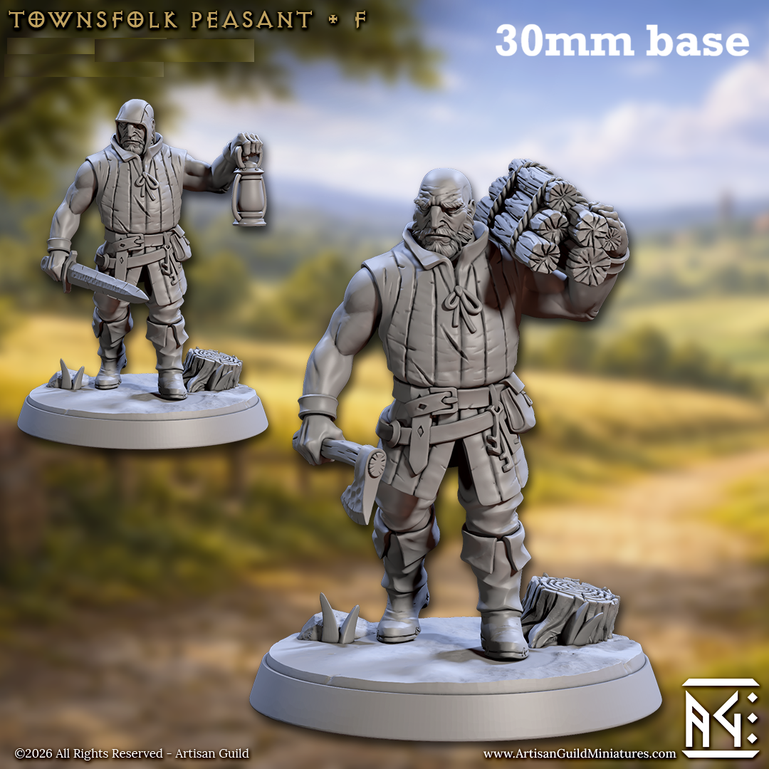 Townsfolk Peasant: Sculpt F (Male Human Woodsman)