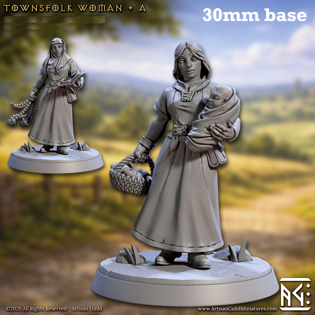 Townsfolk Woman: Sculpt A (Female Human Villager / Nun) Main image