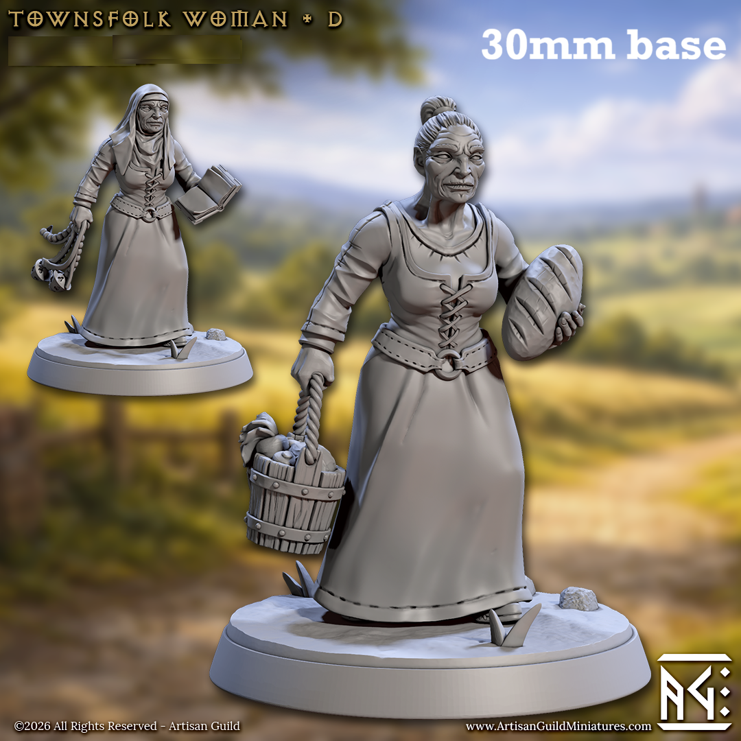Townsfolk Woman: Sculpt D (Female Human Villager / Nun)