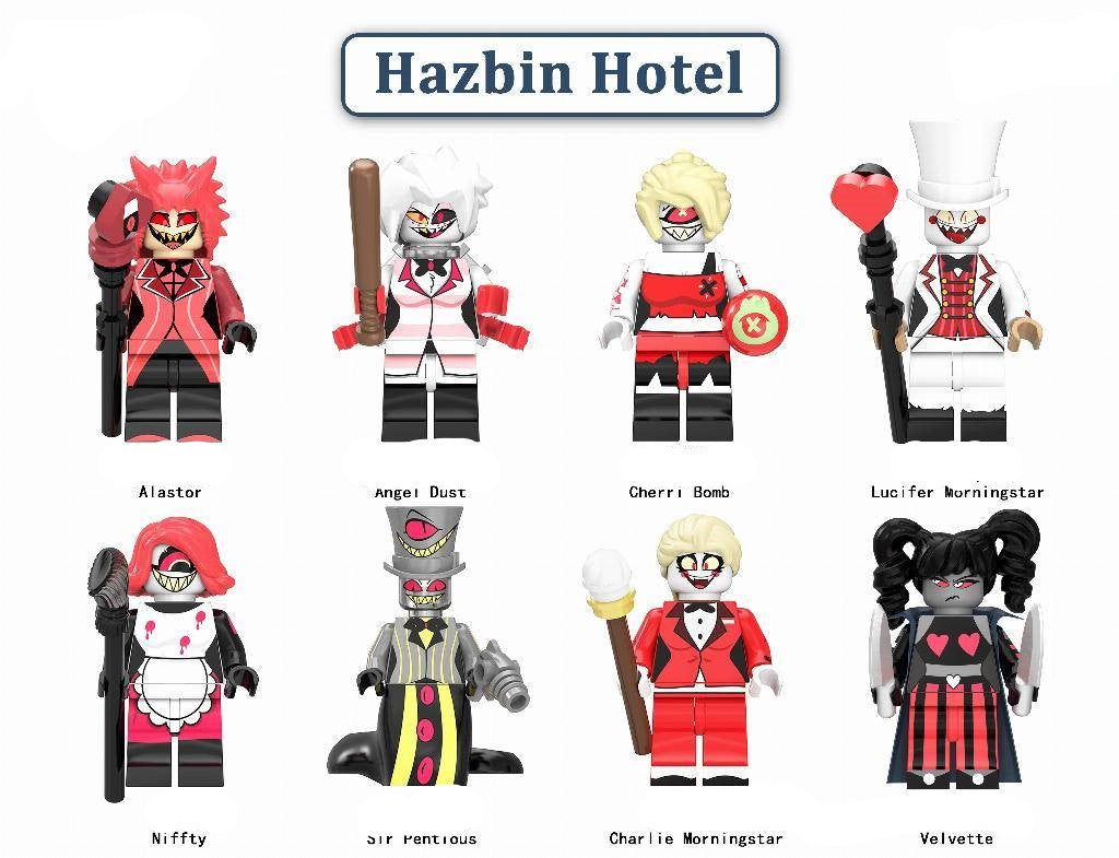 Hazbin Hotel Custom Minifig Set – 8 Iconic Characters - Collectors World Toys
