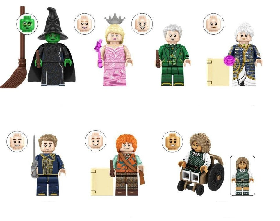 Magical Witches & Oz-Inspired Custom Minifig Set – 7-Piece Fan-Made Fantasy Main image
