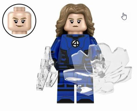 Invisible Woman Custom Minifig - Collectors World Toys Hover Image